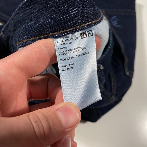 Uniqlo x J.W.Anderson Dark Wash Relaxed Fit Cropped Jeans men's size 33x27 - Picture 5 of 10